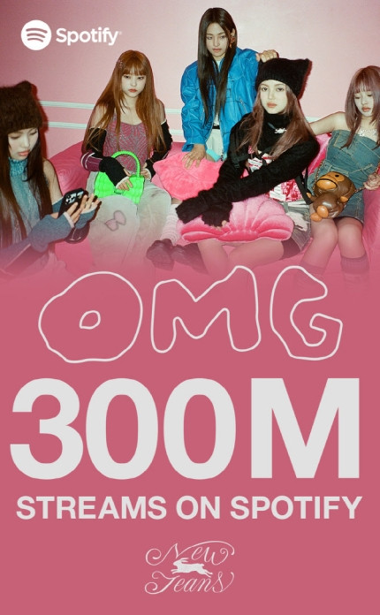 NewJeans 'OMG' Surpasses 300 Million Streams on Spotify, Making It Their Second Time