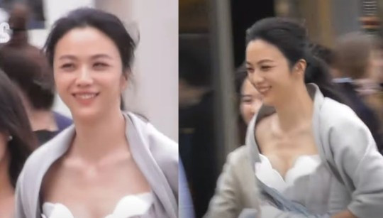 Tang Wei's High-Speed Dash in Dress & Sneakers on the Streets of Cannes: Late for Film Festival?