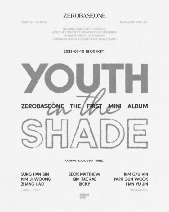 ZeroBaseOne, Born from 'Boys Planet,' Set for Official Debut on July 10th, Reveals Title Poster