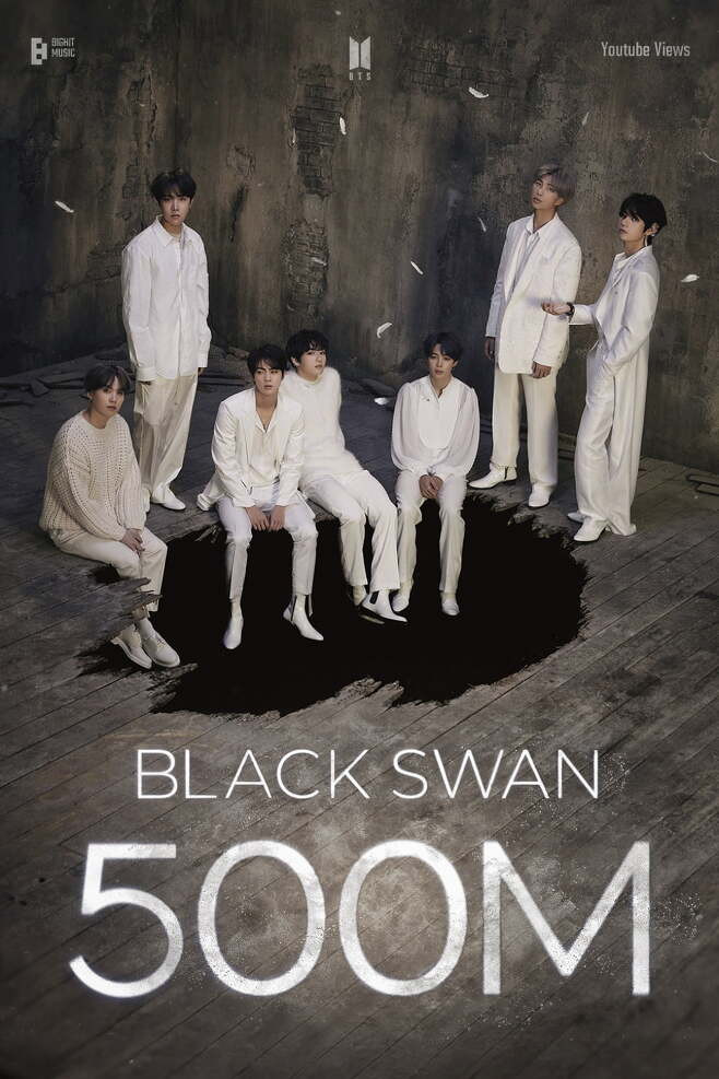 BTS Adds Another 500 Million View Music Video with 'Black Swan'